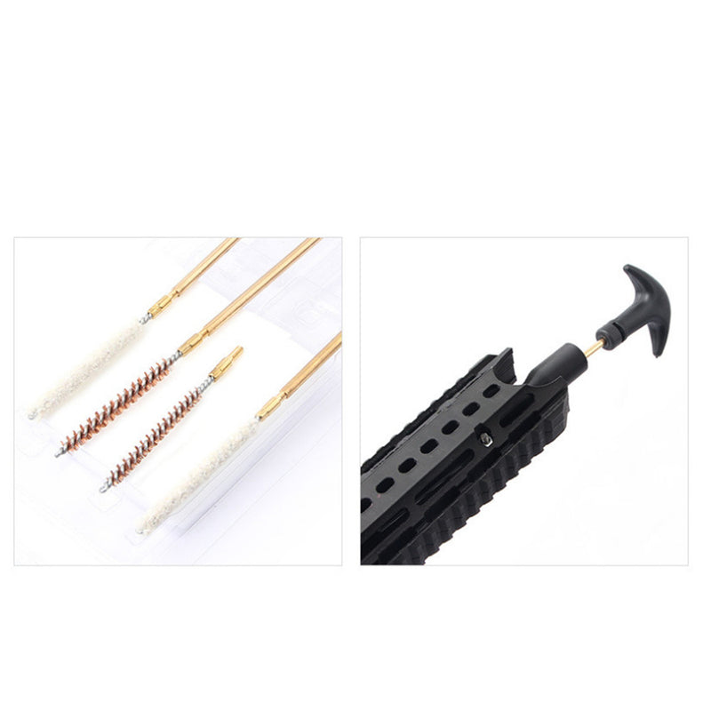 7pcs Gun Cleaning Brush Kit 4.5/5.5mm Mop Rod Tube Brush