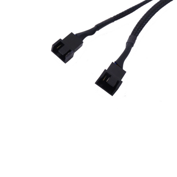 27cm 4Pin 1 to 2 Extension Cable PWM Temperature Control Cooling Fan Cable Power Adapter Cable Lead Wire