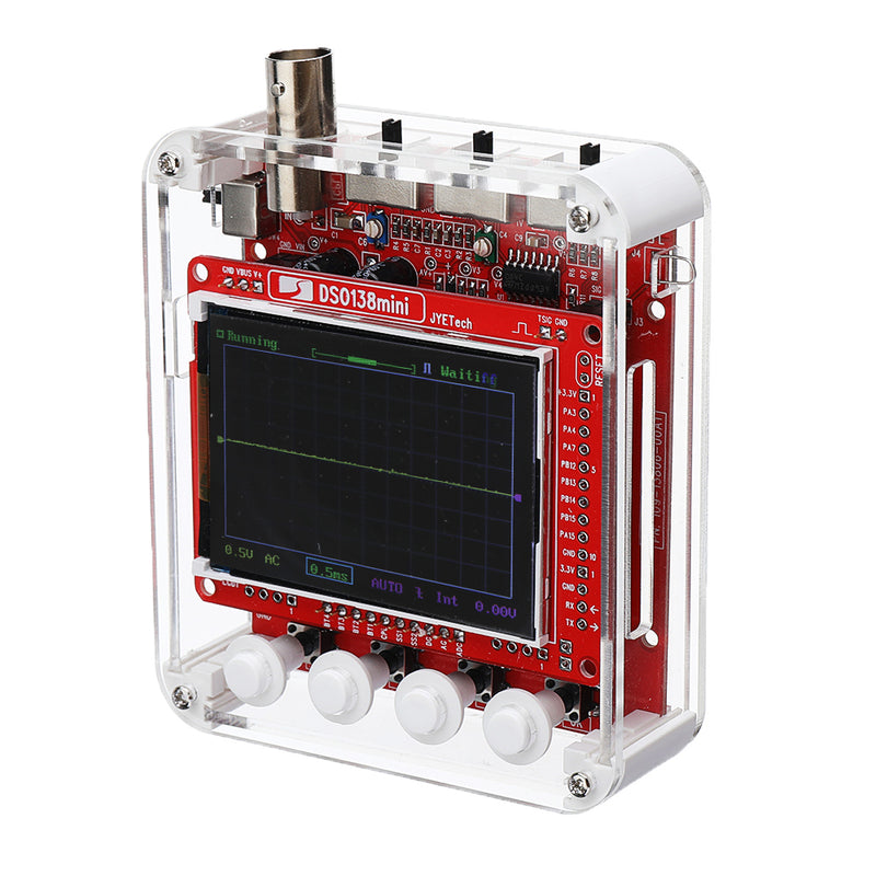 NEW JYETech 13805K DSO138 Mini 200KHz Digital Oscilloscope SMD Soldered Version DC3.5V-6V With Housing