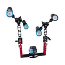 HOOZHU S07 25.4 7" Double Ball Head Bracket Support for Diving Light Diving Camera Flashlight Arm