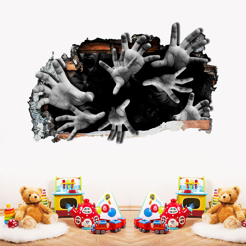 Miico FX64099 Halloween Sticker 3D Horror Sticker Removable Wall Sticker Room Decoration