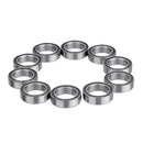 Machifit 10pcs 6700-2RS 10x15x4mm 10x16x5mm Miniature Double Rubber Seal Deep Groove Ball Bearing