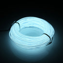 5M Led Flexible EL Wire Neon Glow Light Rope Strip 12V For Christmas Holiday Party