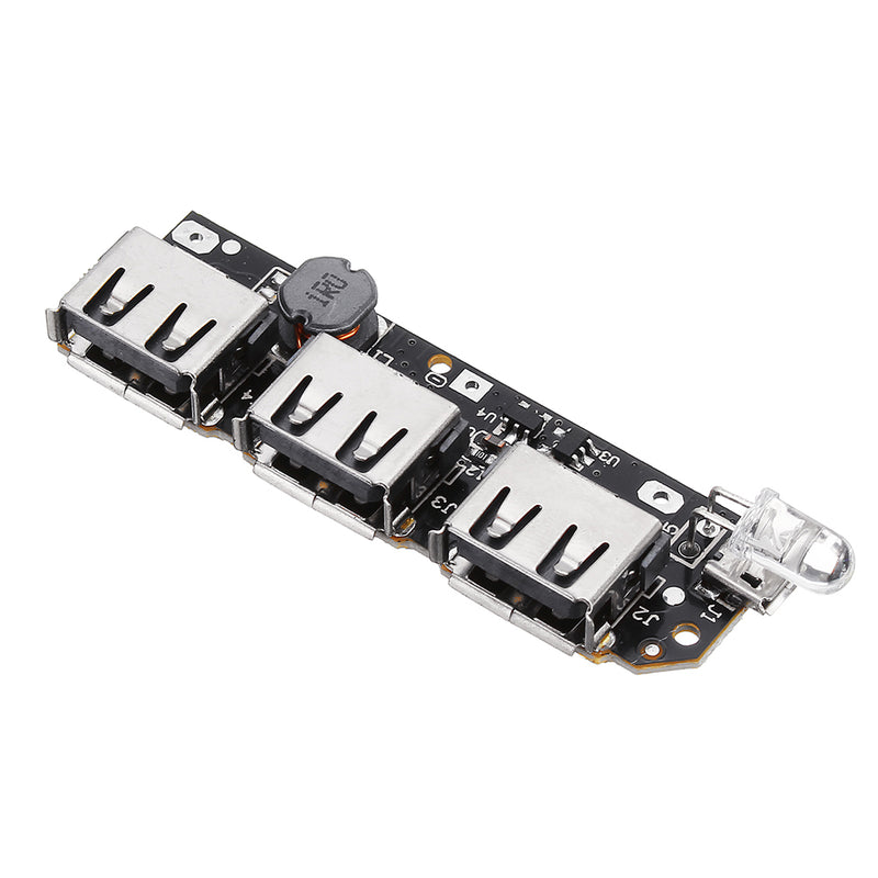10pcs 5V 2.1A 3 USB Mobile Power Circuit Board  Boost Module For DIY Power Bank Lithium Battery