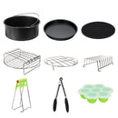 Fits for 5.3-6.8QT 9Pcs 9'' Non-stick Air Fryer Accessories Baking Cooking Pan