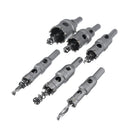 Drillpro 6Pcs TCT Carbide Hole Saw Cutter Drill Bit Set for Stainless Steel Metal