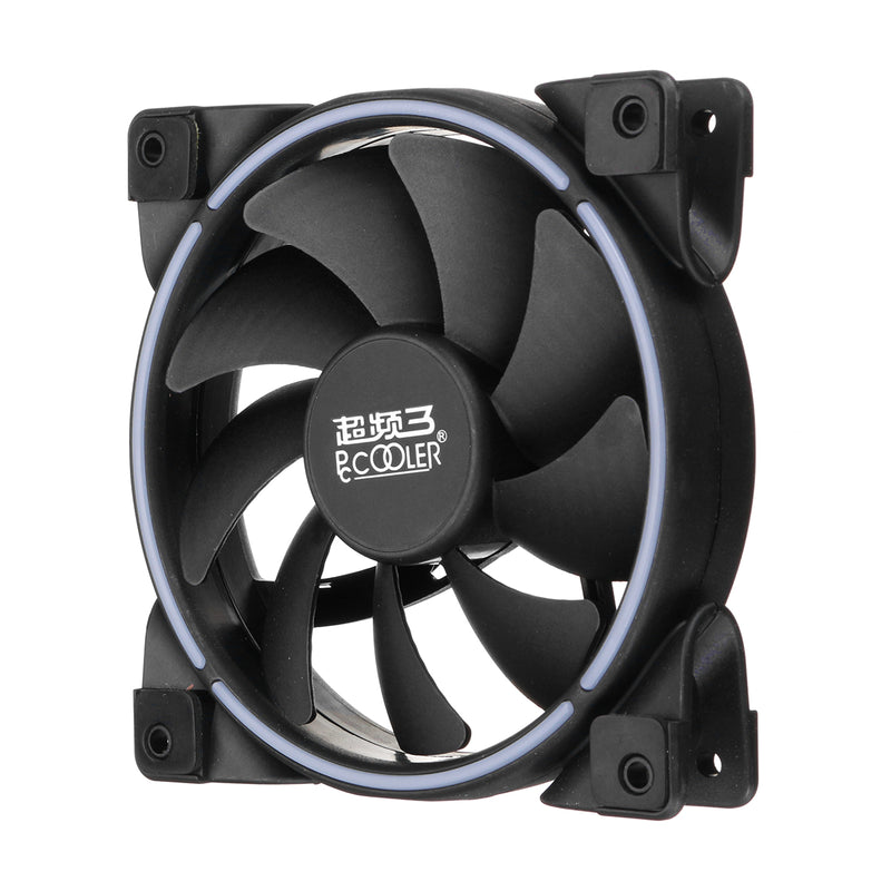 PCCooler 12V DC 12cm Both Side RGB Light Computer Case Cooling Fan D Port 4Pin PC Cooler Heatsink