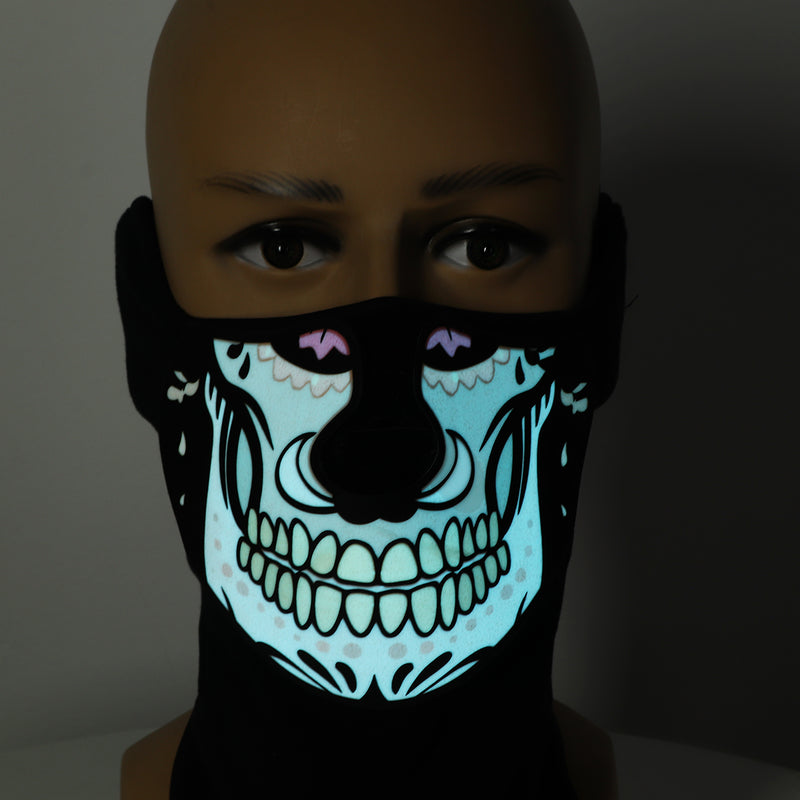 Cool Light Halloween LED Mask Cool Light Up Cosplay Party Flashing Luminous Ghost Skull Hot
