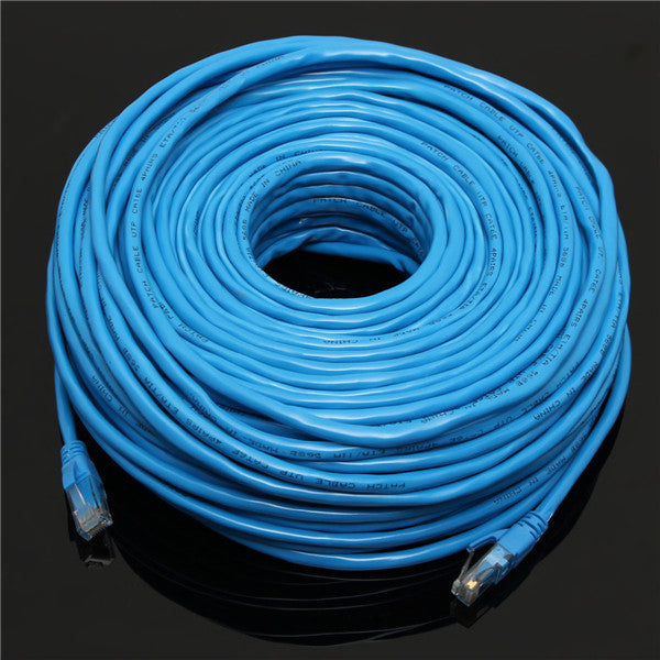 50M/164Feet RJ45 CAT6 CAT6E Ethernet Internet LAN Wire Networking Cable Cord Blue