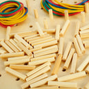 Wooden Threading Plate Board Toys Montessori Children Kids Early Educational Game Christmas Gift