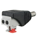 50PCS LUSTREON DC Power Male 5.5*2.1mm Connector Adapter Plug Cable Pressed for LED Strips 12V