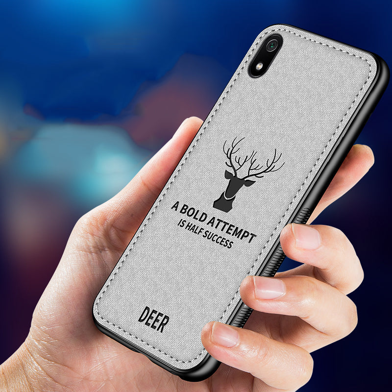 BAKEEY Deer Classic Canvas Cloth Shockproof Protective Case for Xiaomi Redmi 7A