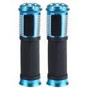 Pair 7/8 22mm Motorcycle Hand Grip Bar Motor Bike Handlebar Aluminum Rubber