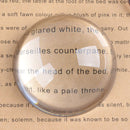 80mm Magnify Paperweight Semi Crystal Ball Magnifier Magnifying Tools