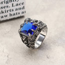 Cool Punk Dragon Claw Zircon Ring Stainless Steel High Polished Ring Halloween Jewelry