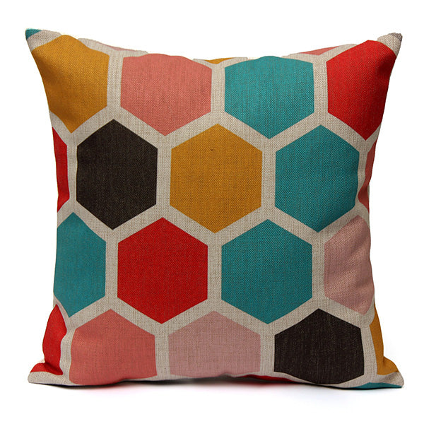 Geometric Abstract Printed Cushion Cover Sofa Bed Pillow Case