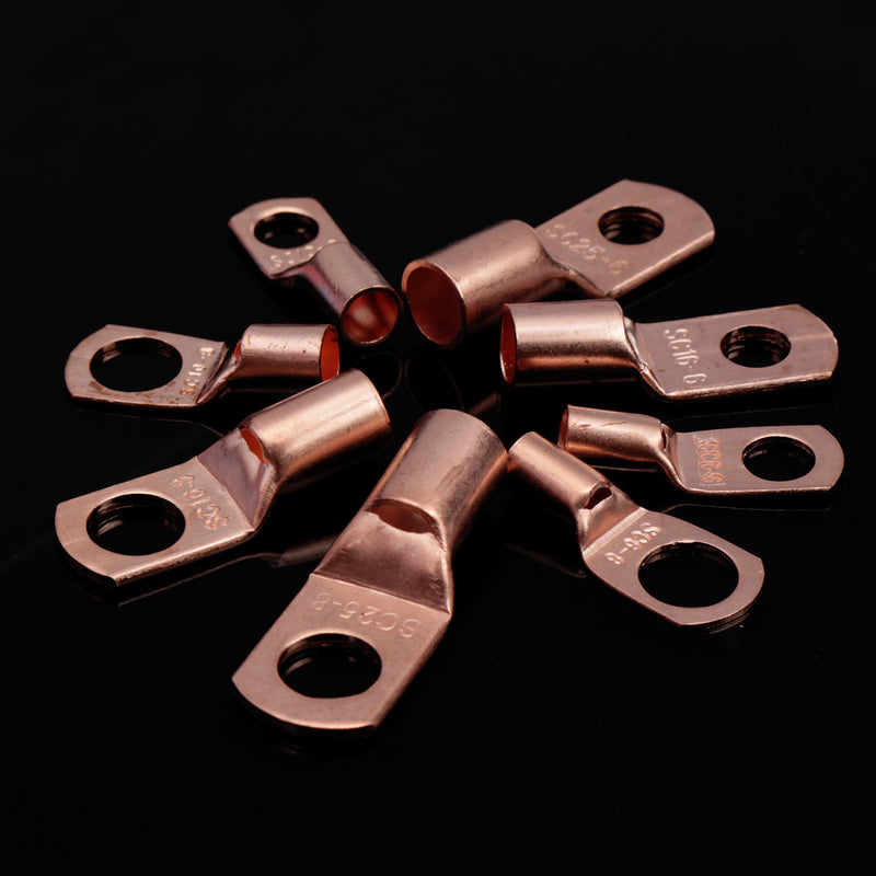 60pcs Copper Ring Lug Terminal With Box Cable Lugs Crimp Terminals Wire Connector Terminal