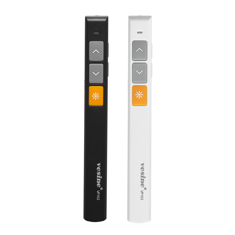 Vesine VP152 Rechargeable Wireless Presenter Laser Flip Pen PPT Laser Page Pen Clicker Presentation Pen USB Remote Control Supports Hyperlink Function