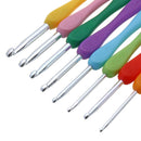 8 Pcs Crochet Hooks Ergonomic Grip Crochet Hooks Set Bright and Fun Colors 8 Sizes