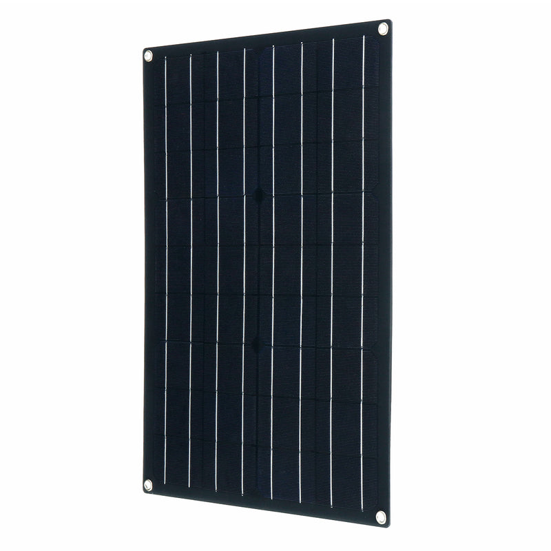30W Waterproof Solar Panel Matte Texture Car Emergency Charger WIth 4 Protective Corners Dual USB+DC