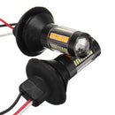 Pair T25 T20 1156 4014 66SMD LED Dual-Color Car Turn Lights Daytime Running DRL Lights Bulb Kit