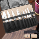 Chef Cutter Tool Bag Roll Bag Carry Case Bag Kitchen Portable Storage Black Coffee