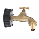 S60x6 IBC Tank Coarse Thread Adapter to Brass Garden Tap with 1/2'' Nozzle Pagoda Hose Tap Connector Replacement Multi-functional Valve Fitting Parts for Home Garden
