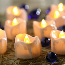 12 Pcs/Lot Led Yellow Flicker Drop Tear Candle Tealight Electronic Flameless Candle Decorations