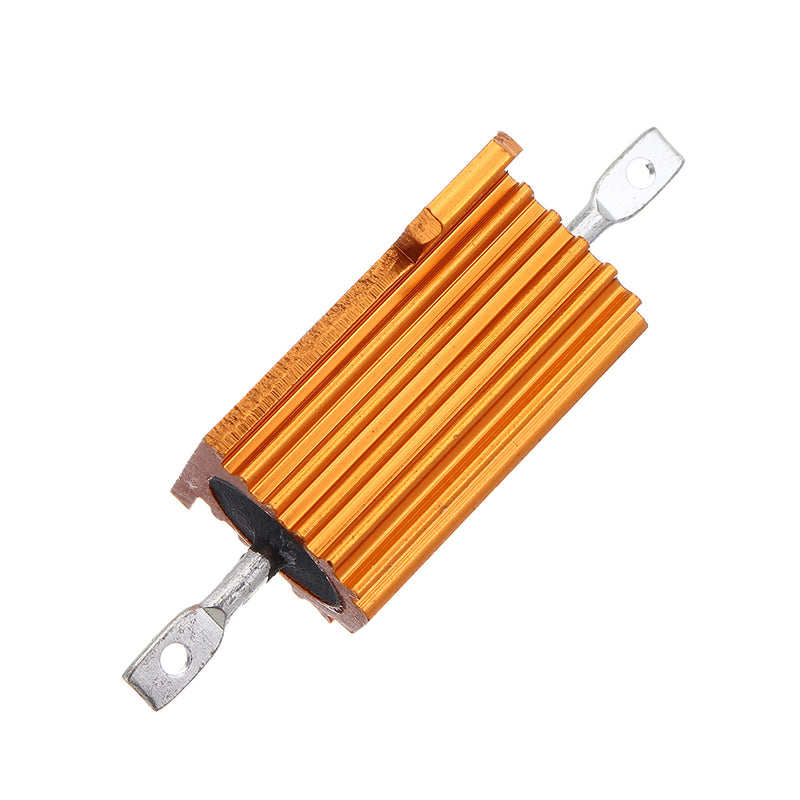 10pcs RX24 25W 6R 6RJ Metal Aluminum Case High Power Resistor Golden Metal Shell Case Heatsink Resistance Resistor