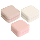 Travel Cosmetic Leather Jewelry Box Necklace Ring Storage Case Organizer Display Stand