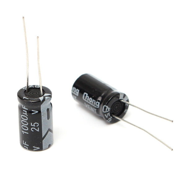 20pcs 1000uF 25V Radial Electrolytic Capacitor 10 x 17mm 105C
