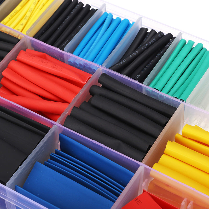 580Pcs Heat Shrink Tubing Insulation Tube 2:1 Shrinkable Wire Cable Sleeve Kit