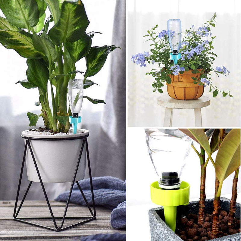 6Pcs/12Pcs Self Automatic Watering Device Water Sprayer Flow Dripper Spikes With Adjustable Control Valve Drip Irrigation Kit Fit On All Bottles