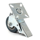 4pcs 50mm Heavy Duty Rubber Swivel Castor Wheels Trolley Caster Brake