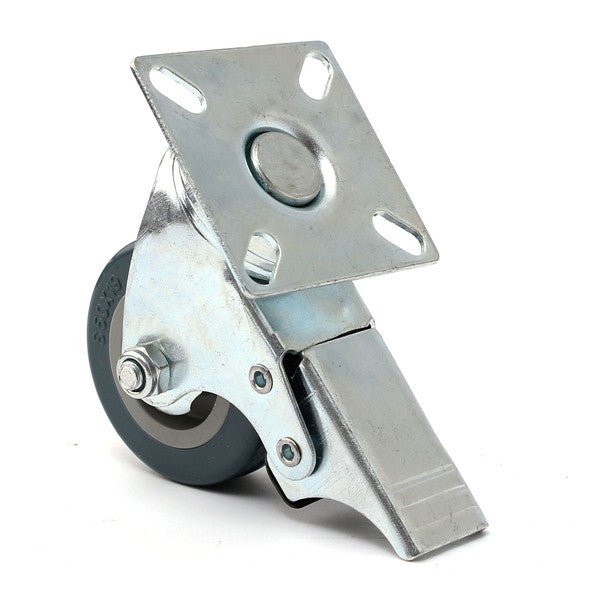 4pcs 50mm Heavy Duty Rubber Swivel Castor Wheels Trolley Caster Brake