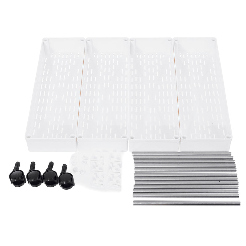 4 Tier Wire Shelf  Rack Metal Shelf Adjustable Home-save Garage Storage Wheel