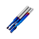 Drillpro 10pcs 3.175 Shank Blue Coated Single Flute End Mill Tungsten Carbide Spiral CNC Milling Cutter 2/2.5/3.175mm