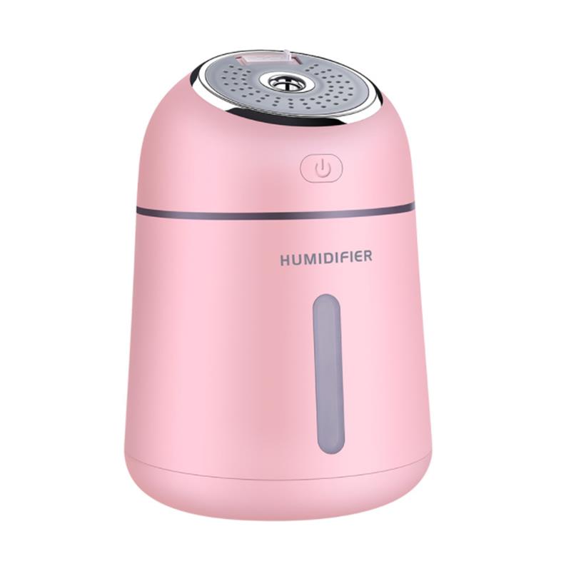 QW-Q008 Portable Air Humidifier 330ML 3 in 1 USB Car Mist Humidifier Office Desktop Air Purifier Refresher with USB Fan and LED Light for Office Car Bedroom Hotel Travelling