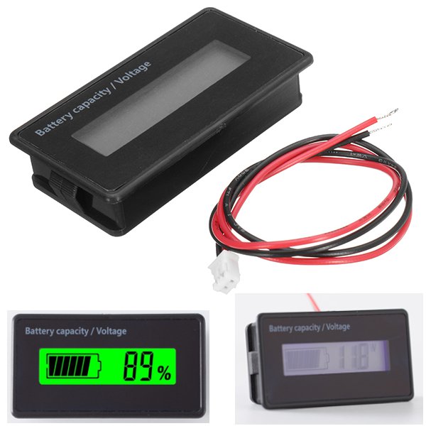 GY-6H 12V 24V 36V 48V Lead Acid Battery 2-15S Lithium Battery Capacity Indicator Digital Voltmeter