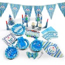 16Pcs Children's Birthday Party Supplies Kids Napkin Banner Tableware Decorations