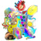 28pcs Cartoon Colourful Reflection DIY Laser Stickers For Suitcase Skateboard Laptop Luggage Sticker
