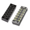 Excellway TB-2506 600V 25A 6 Position Terminal Block Barrier Strip Dual Row Screw Block Covered W/ Removable Clear Plastic Insulating Cover