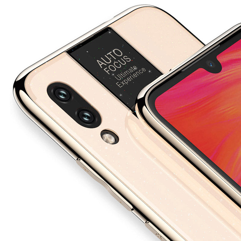 Bakeey Luxury Printed Tempered Glass Soft Silicone Protective Case For Xiaomi Redmi Note 7 / Redmi Note 7 Pro
