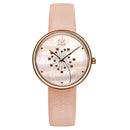 SHENGKE SK K0113 The Plant Pattern Creative Dial Fashion Leather Strap Quartz Watch