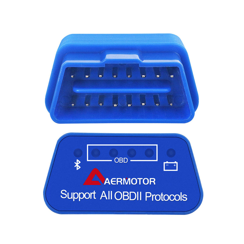 Aermotor Blue ELM327 bluetooth 4.0 OBD Car Fault Detector Diagnostic Scanner OBD2 for Android/IOS/PC