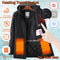 Man Electronic USB Heated Jacket Intelligent Heating Hooded Work Motorcycle Skiing Riding Coat