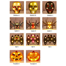 Halloween LED Holiday Light Battery Operated Funny Pumpkin Spider Bat Skeleton Lamp Party Decor