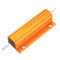 5pcs RX24 100W 1R 1RJ Metal Aluminum Case High Power Resistor Golden Metal Shell Case Heatsink Resistance Resistor
