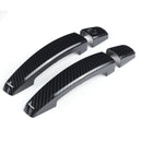 4Pcs Car Carbon Fiber Side Door Handle Covers Trims Black For Chevrolet Camaro 2010-2015