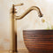 Tall Antique Bathroom Kitchen Sink Basin Faucet Hot & Cold Water Mixers Tap Single Handle